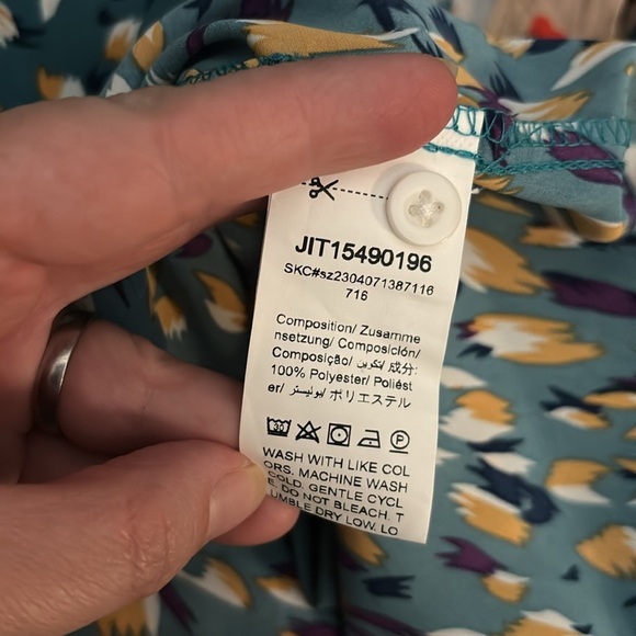 SHEIN LUNE Plus Allover Print Roll Tab Sleeve Shirt 4XL - Picture 7 of 8